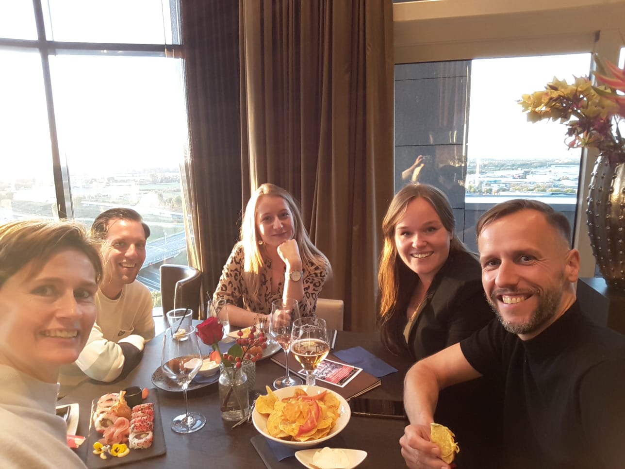 Brainstormsessie op grote hoogte