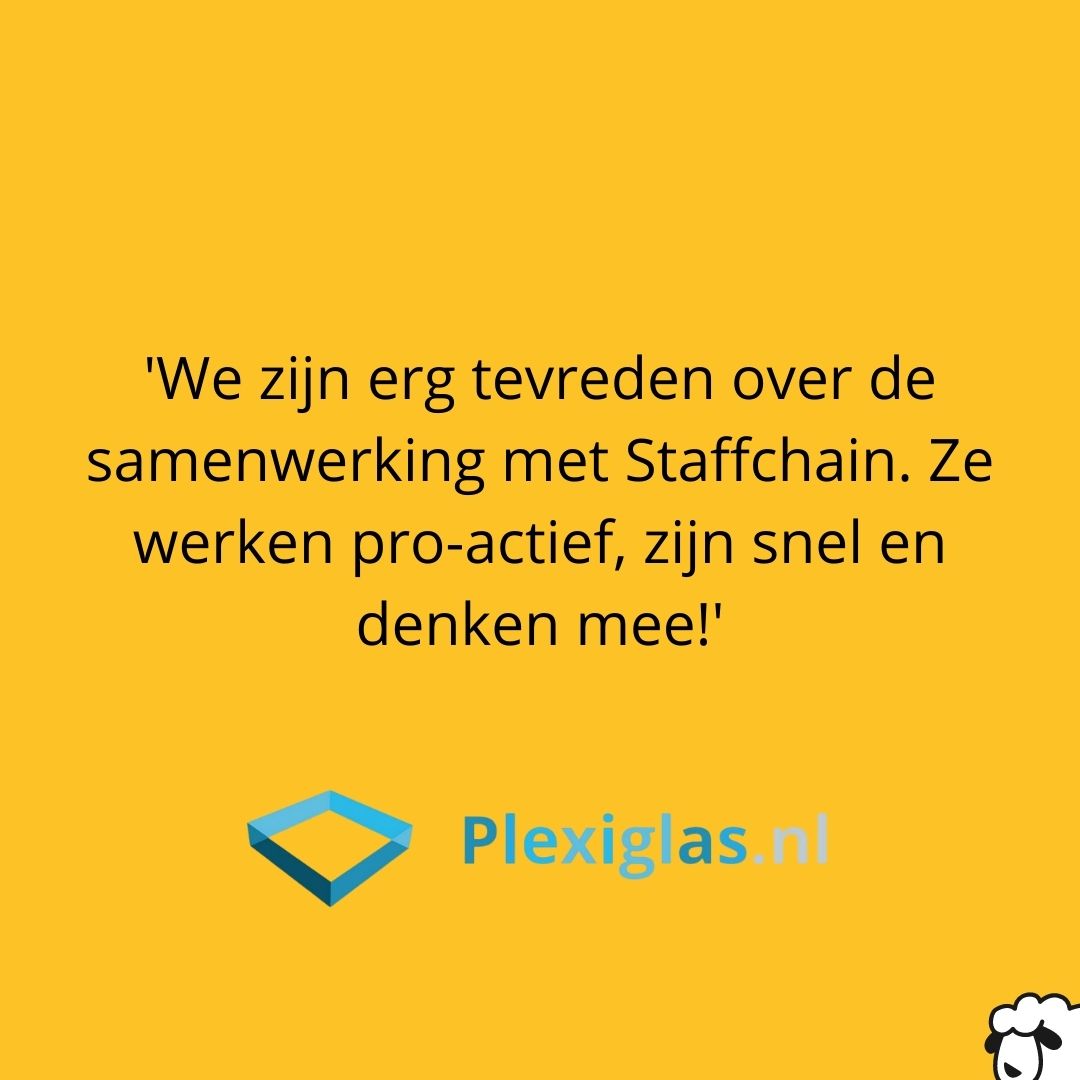 Goede samenwerking tussen Plexiglas en Staffchain